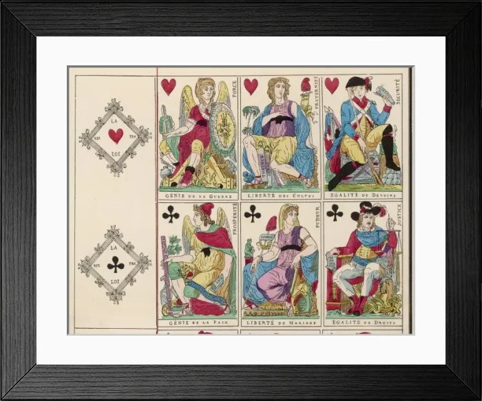 Framed Print : French Revolution Cards Framed Print : French Revolution Cards