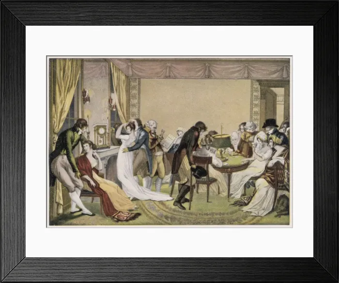 Framed Print : Parisian Gambling C1800 Framed Print : Parisian Gambling C1800