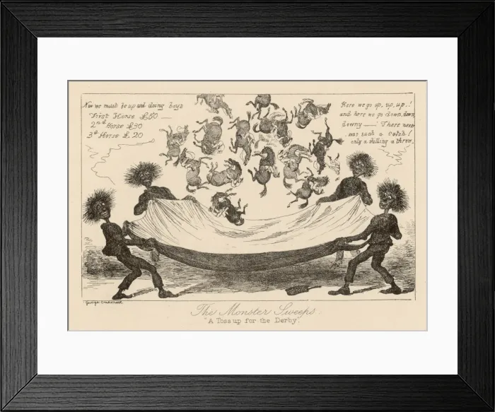 Framed Print : Toss up for Derby 1849 Framed Print : Toss up for Derby 1849