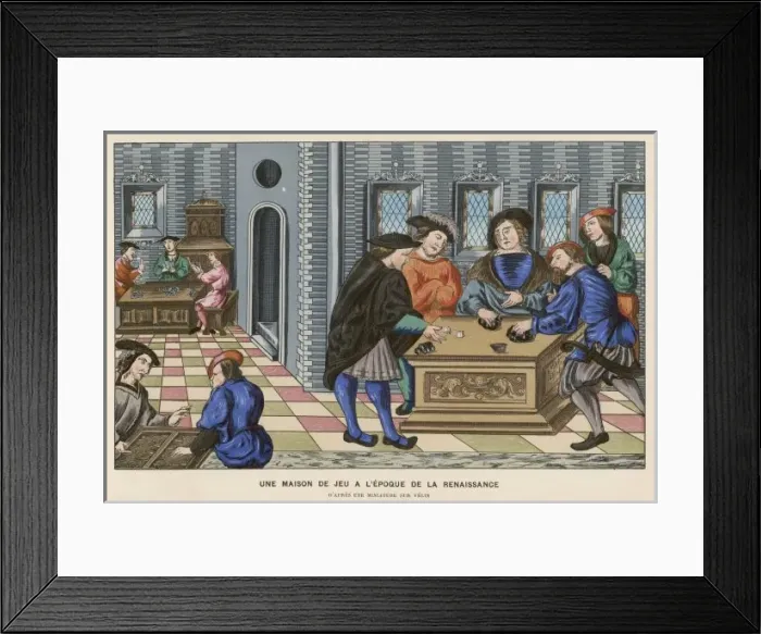 Framed Print : French Gaming House C16 Framed Print : French Gaming House C16