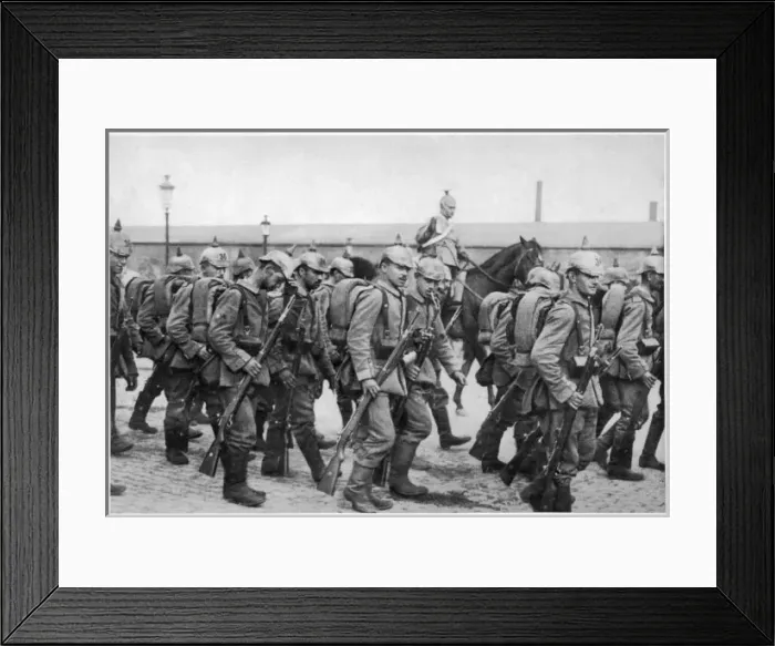 Framed Print : Germans in Belgium