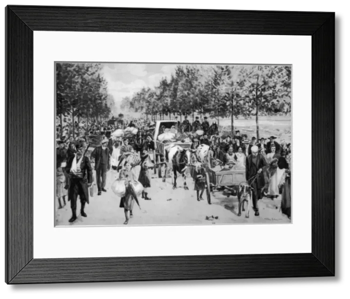 Framed Print : Refugees into Netherland Framed Print : Refugees into Netherland