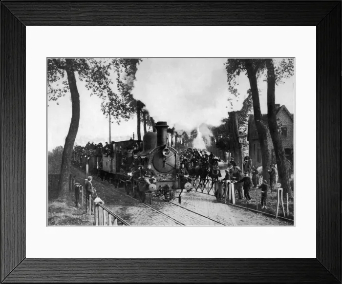 Framed Print : Belgians Leave Antwerp Framed Print : Belgians Leave Antwerp