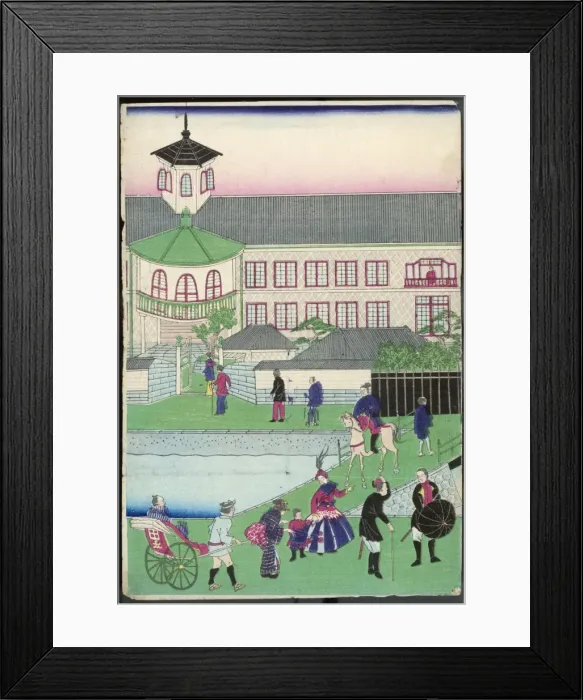 Framed Print : Racial / Japan / Street 1870 Framed Print : Racial / Japan / Street 1870