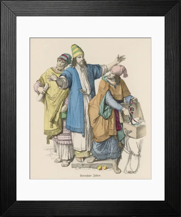 Framed Print : Racial / Wealthy Jews 19C Framed Print : Racial / Wealthy Jews 19C