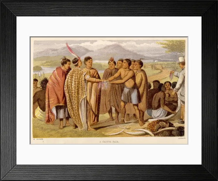 Framed Print : Exchanging Goods at Fair Framed Print : Exchanging Goods at Fair