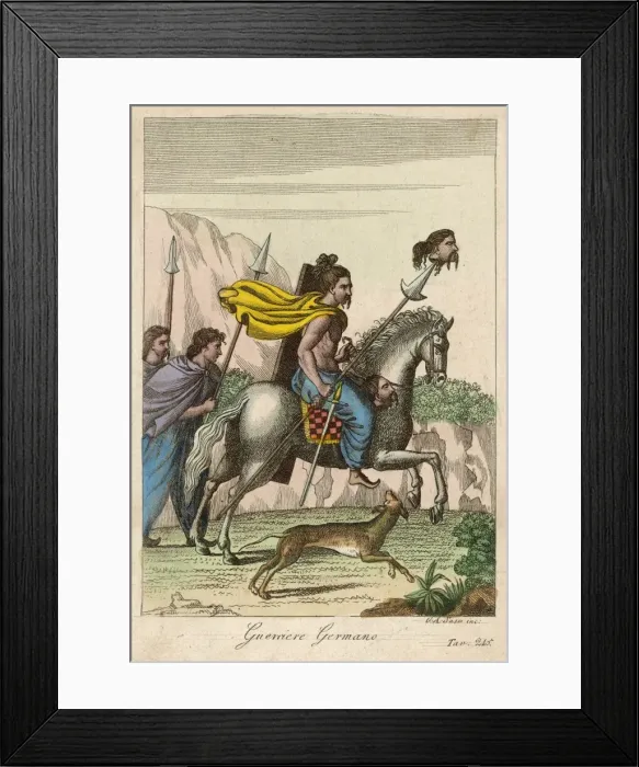 Framed Print : Racial / German Warriors Framed Print : Racial / German Warriors