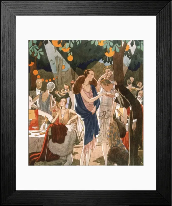 Framed Print : Parisians at Restaurant Framed Print : Parisians at Restaurant