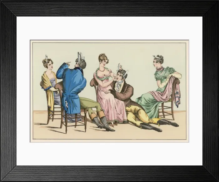 Framed Print : French Parlour Game / C19 Framed Print : French Parlour Game / C19