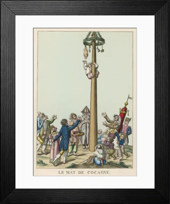 Framed Print : Climbing the Pole / Fair Framed Print : Climbing the Pole / Fair