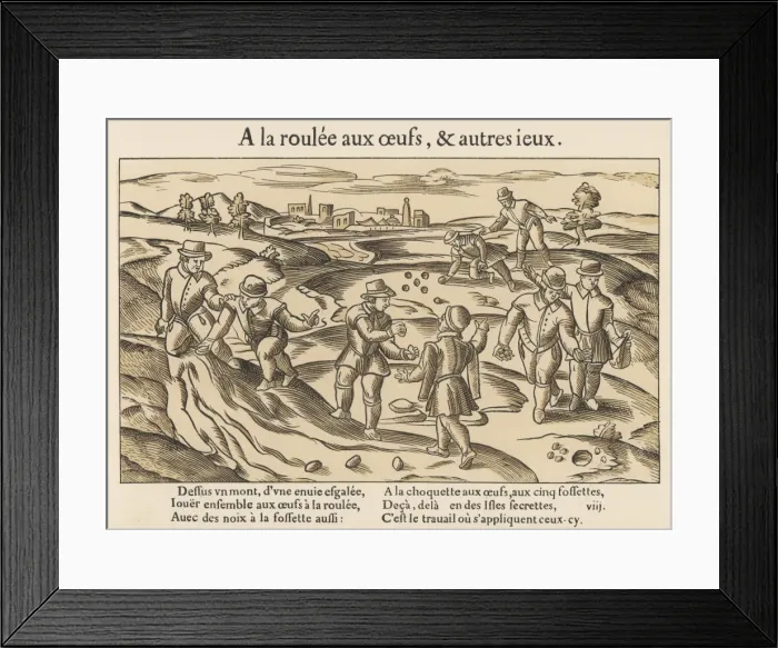 Framed Print : C16th French O / Door Game Framed Print : C16th French O / Door Game