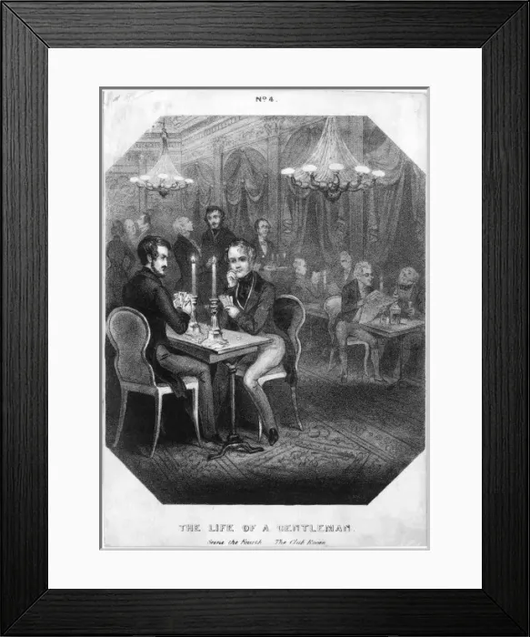 Framed Print : Gentlemen Gambling C1830 Framed Print : Gentlemen Gambling C1830