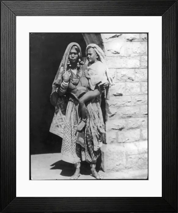 Framed Print : Indian Mother and Child Framed Print : Indian Mother and Child