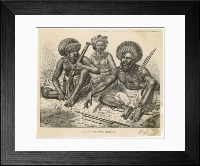 Framed Print : Racial / Fiji / Message 19C Framed Print : Racial / Fiji / Message 19C
