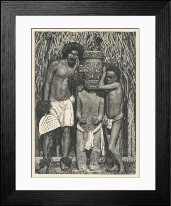 Framed Print : Racial / Marquesas Natives Framed Print : Racial / Marquesas Natives