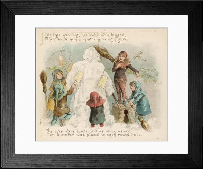 Framed Print : Game / Winter / Snowman 19C Framed Print : Game / Winter / Snowman 19C