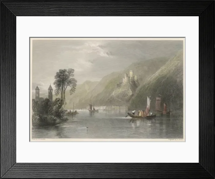 Framed Print : Stolzenfels by Bartlett Framed Print : Stolzenfels by Bartlett
