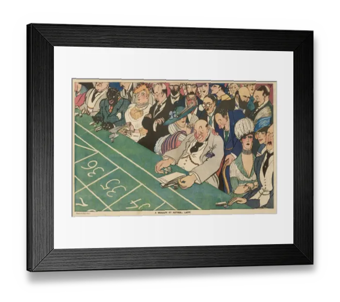 Framed Print : Gambling at Monaco 1917 Framed Print : Gambling at Monaco 1917