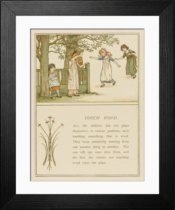 Framed Print : Game / Touch Wood 1889 Framed Print : Game / Touch Wood 1889