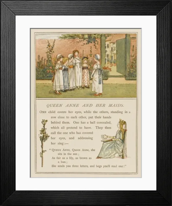 Framed Print : Game / Queen Anne & Maids Framed Print : Game / Queen Anne & Maids