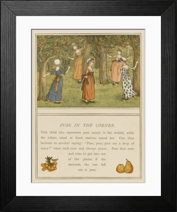 Framed Print : Game / Puss in Corner 1889 Framed Print : Game / Puss in Corner 1889