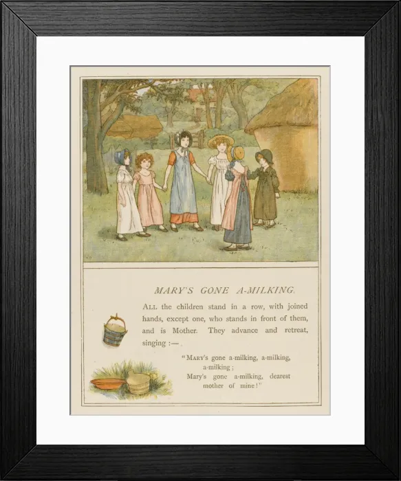 Framed Print : Game / Mary Gone A-Milking Framed Print : Game / Mary Gone A-Milking