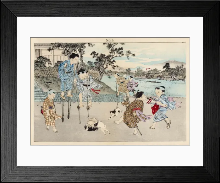 Framed Print : Games / Outdoor / Japan 19C Framed Print : Games / Outdoor / Japan 19C