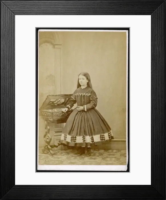 Framed Print : Costume / Amy Aged 10 1865 Framed Print : Costume / Amy Aged 10 1865