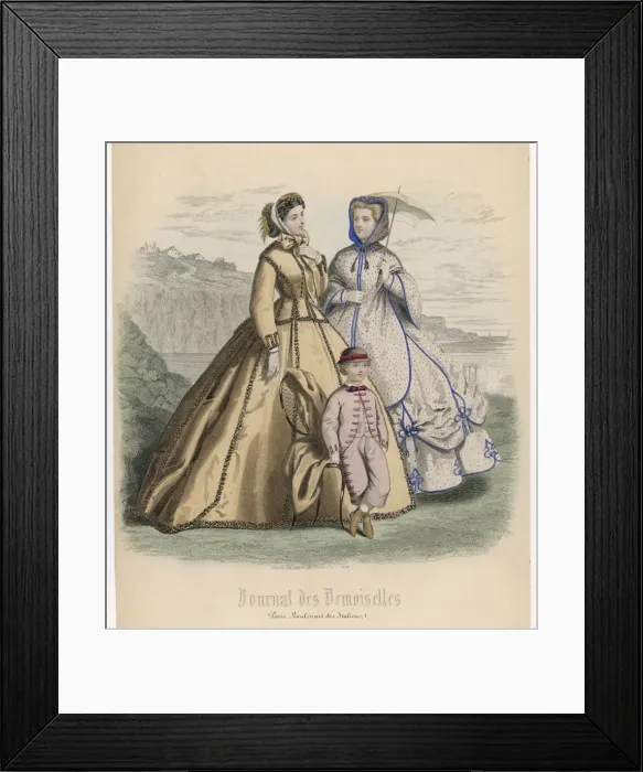 Framed Print : LADIES & BOY 1865 Framed Print : LADIES & BOY 1865