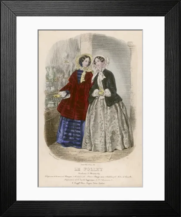 Framed Print : Shopping Fashions 1850S Framed Print : Shopping Fashions 1850S