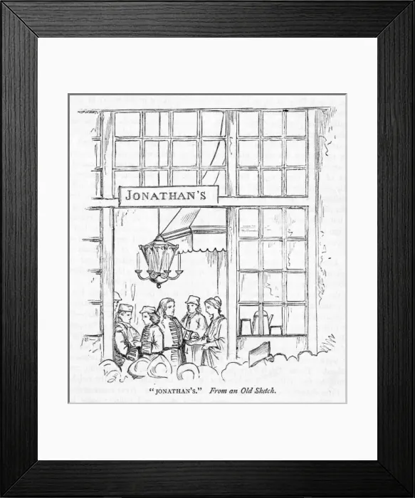 Framed Print : Jonathans Coffee House Framed Print : Jonathans Coffee House