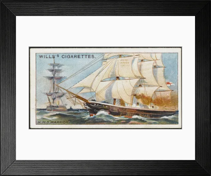 Framed Print : Warrior Cigarette Card Framed Print : Warrior Cigarette Card