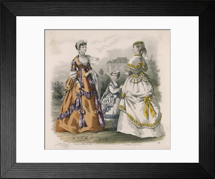 Framed Print : Polonaise Dresses 1868 Framed Print : Polonaise Dresses 1868