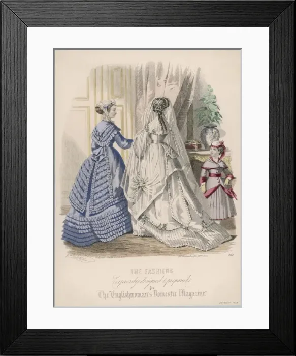 Framed Print : Fashions October 1868 Framed Print : Fashions October 1868