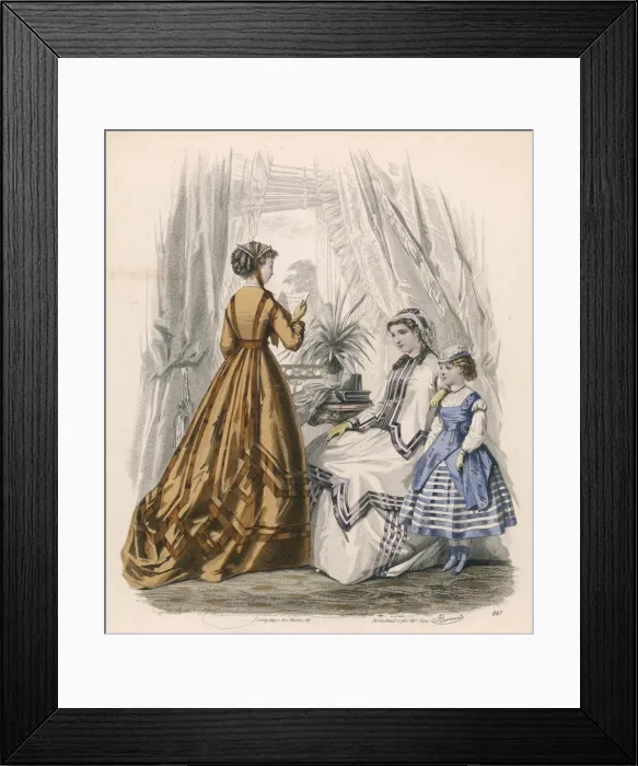 Framed Print : Fashions May 1868 Framed Print : Fashions May 1868