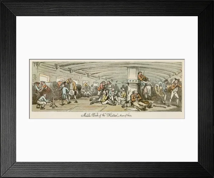 Framed Print : Below Decks 1782 Framed Print : Below Decks 1782