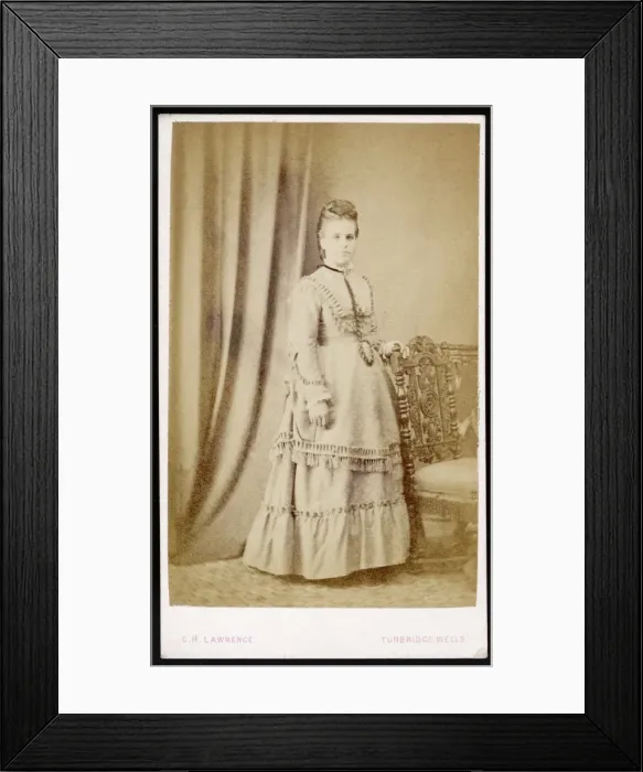 Framed Print : Costume Photo Late 1860S Framed Print : Costume Photo Late 1860S