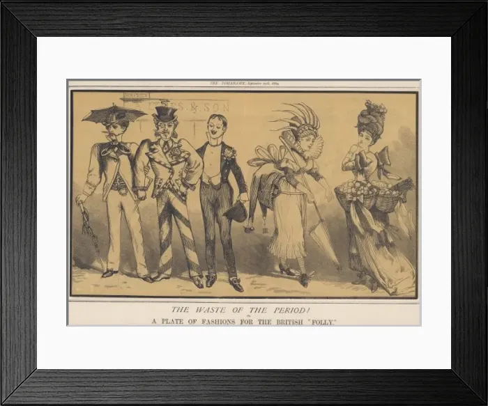 Framed Print : Satire on Fashions 1869 Framed Print : Satire on Fashions 1869