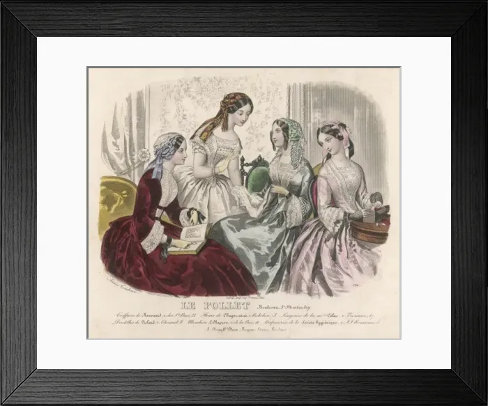 Framed Print : Ladies Soire Early 1850S Framed Print : Ladies Soire Early 1850S