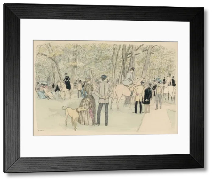 Framed Print : Paris / Park / Boulogne 1890 Framed Print : Paris / Park / Boulogne 1890
