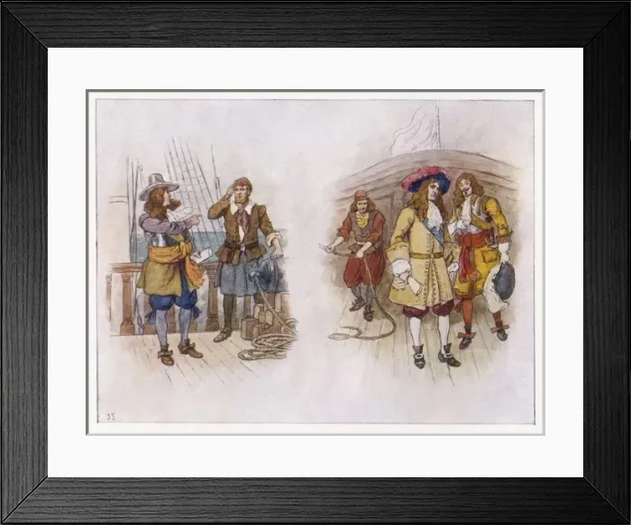Framed Print : 17th Century Seamen Framed Print : 17th Century Seamen