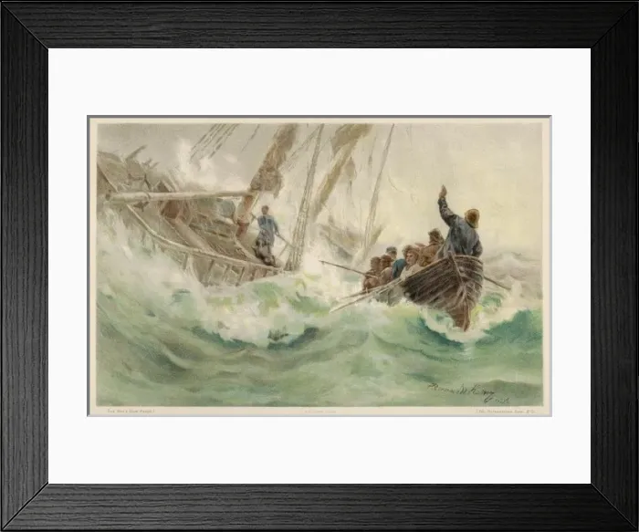 Framed Print : Man and Dog Rescued Framed Print : Man and Dog Rescued