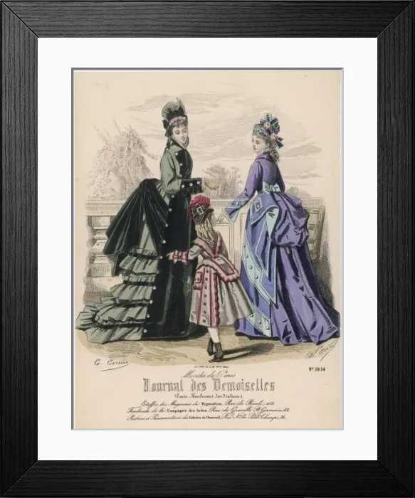 Framed Print : Paris Fashions for 1874 Framed Print : Paris Fashions for 1874