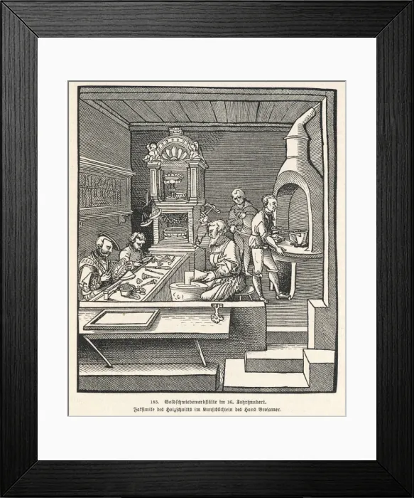 Framed Print : German Goldsmiths / C16 Framed Print : German Goldsmiths / C16