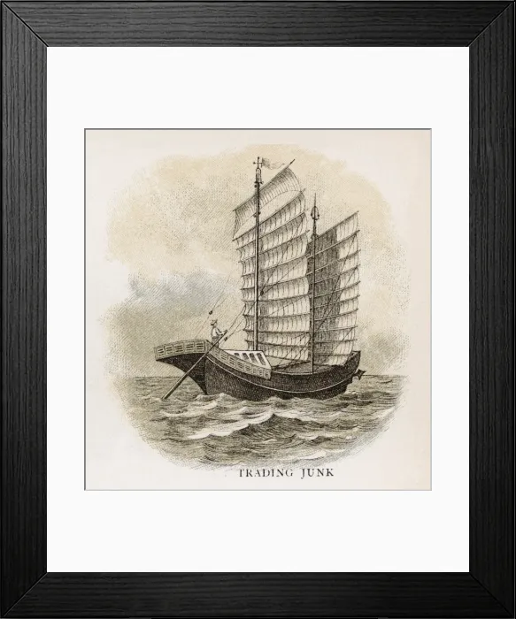Framed Print : Chinese Trading Junk Framed Print : Chinese Trading Junk