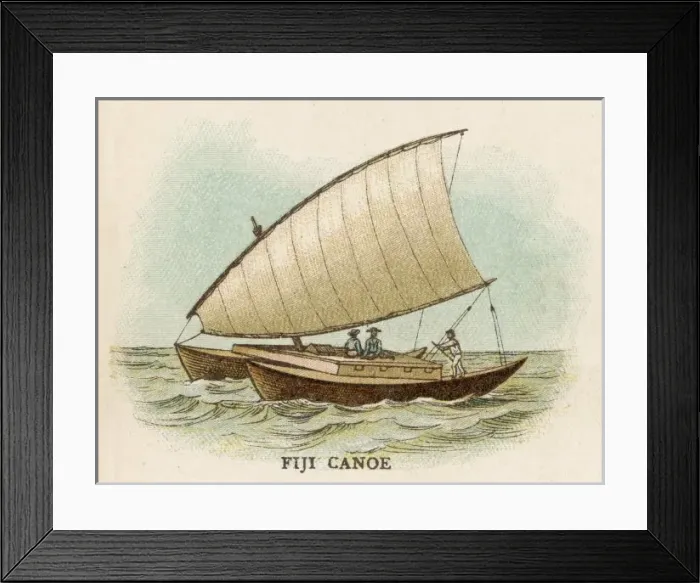 Framed Print : Sailing Canoe, Fiji Framed Print : Sailing Canoe, Fiji