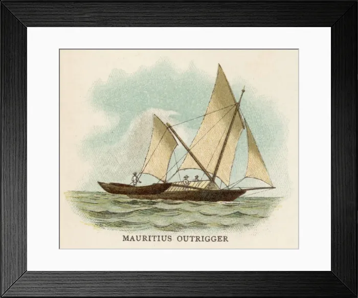 Framed Print : Mauritius Outrigger Framed Print : Mauritius Outrigger
