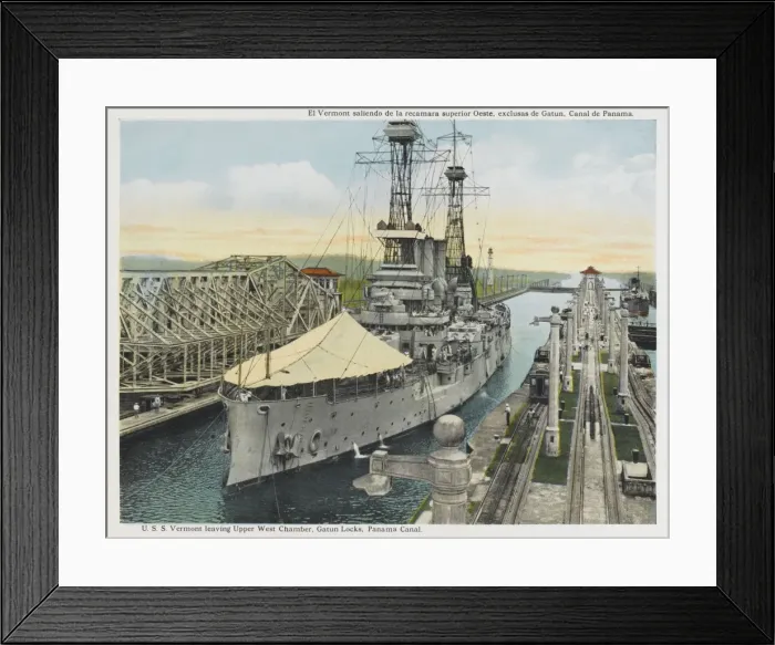 Framed Print : VERMONT IN GATUN LOCKS Framed Print : VERMONT IN GATUN LOCKS