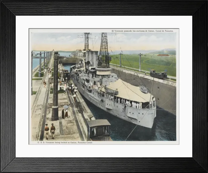 Framed Print : VERMONT IN GATUN LOCKS Framed Print : VERMONT IN GATUN LOCKS
