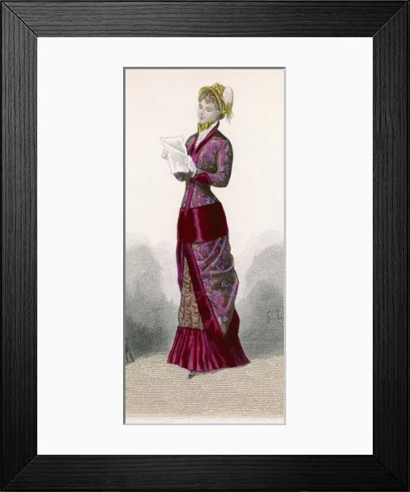 Framed Print : History of Fashion 1879 Framed Print : History of Fashion 1879